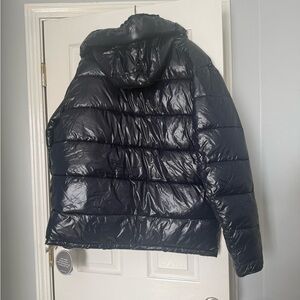 MICHAEL Michael Kors Shiny Navy Quilted Hooded Puffer Jacket